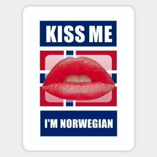 Kiss Me I'm Norwegian Magnet